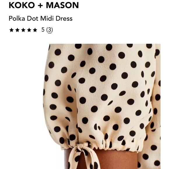 NWOT Polka Dot Midi Dress - Picture 7 of 8